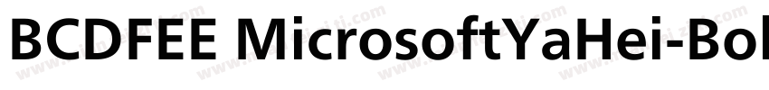 BCDFEE MicrosoftYaHei-Bold字体转换